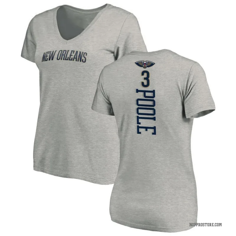 Jordan Poole Women's New Orleans Pelicans Ash Backer T-Shirt