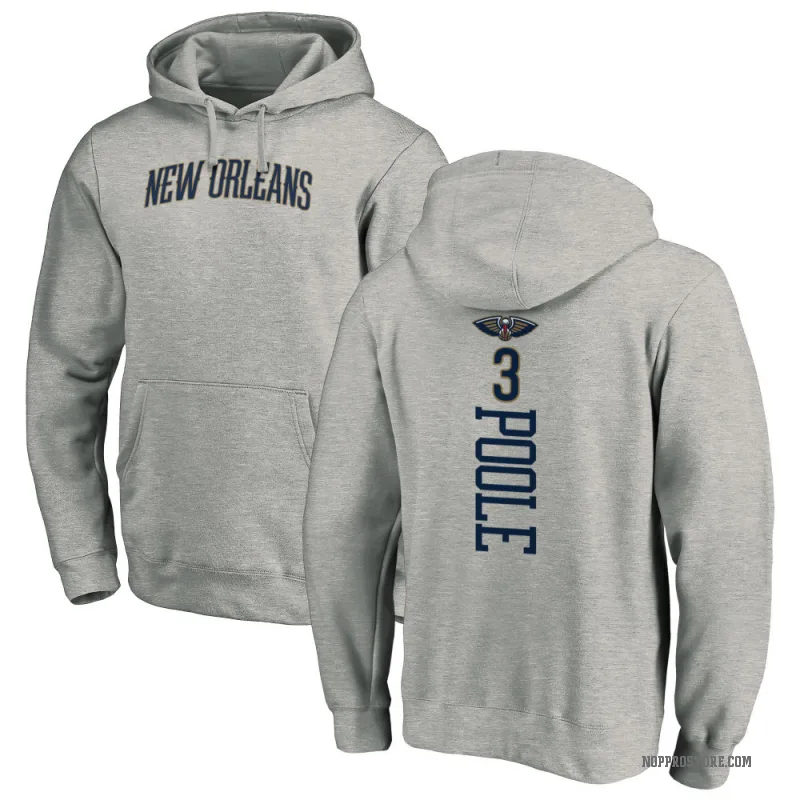 Jordan Poole Youth New Orleans Pelicans Branded Ash Backer Pullover Hoodie