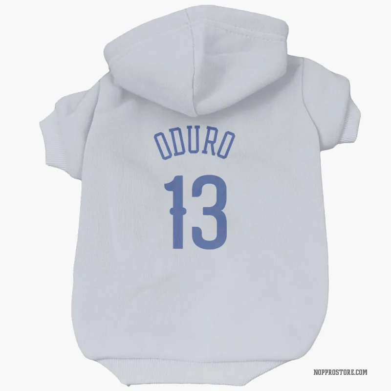Josh Oduro  Blue New Orleans Pelicans   White  Cat & Dog Pet Hoodie