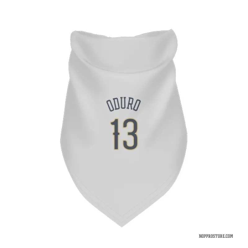 Josh Oduro  White New Orleans Pelicans  Cat & Dog Pet Bandana