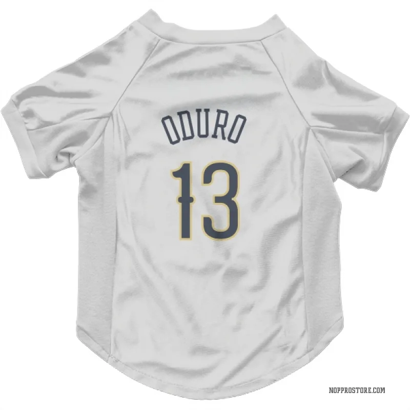 Josh Oduro  White New Orleans Pelicans  Cat & Dog Pet Jersey