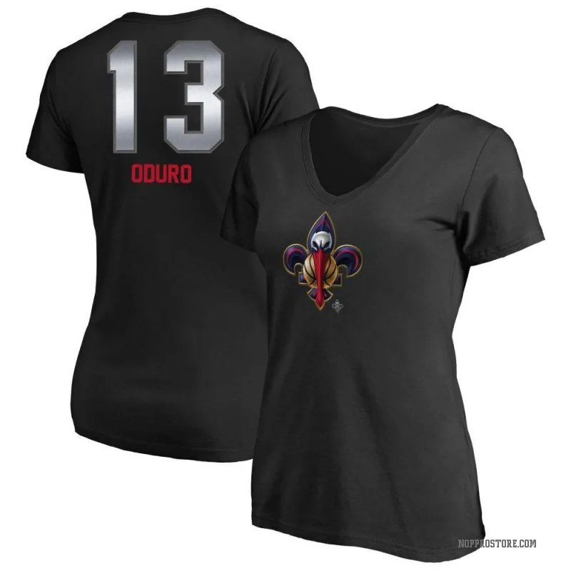 Josh Oduro Women's Black New Orleans Pelicans Midnight Mascot T-Shirt