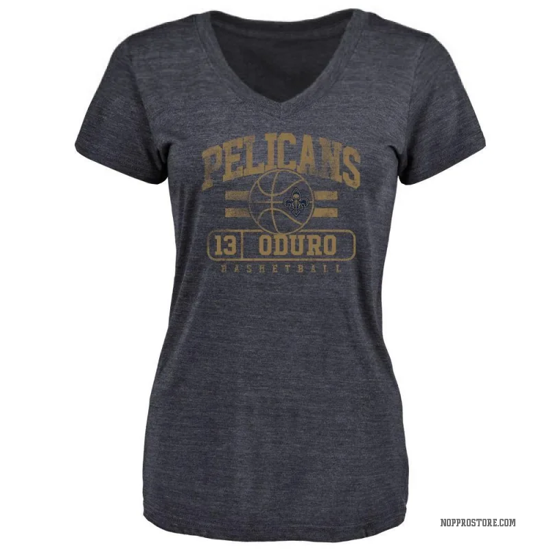 Josh Oduro Women's Navy New Orleans Pelicans Baseline T-Shirt