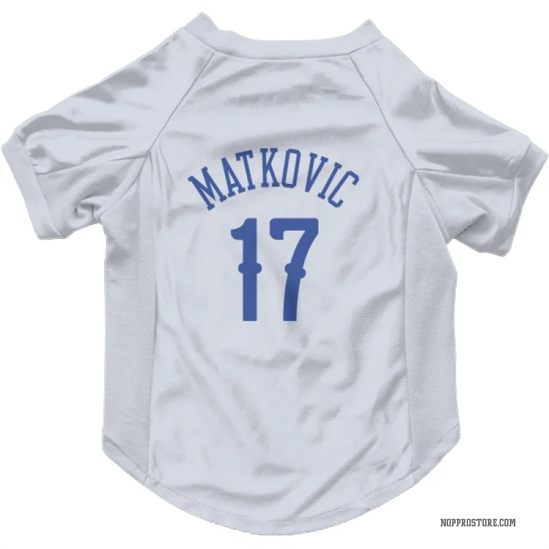 Karlo Matkovic  Blue New Orleans Pelicans   White  Cat & Dog Pet Jersey