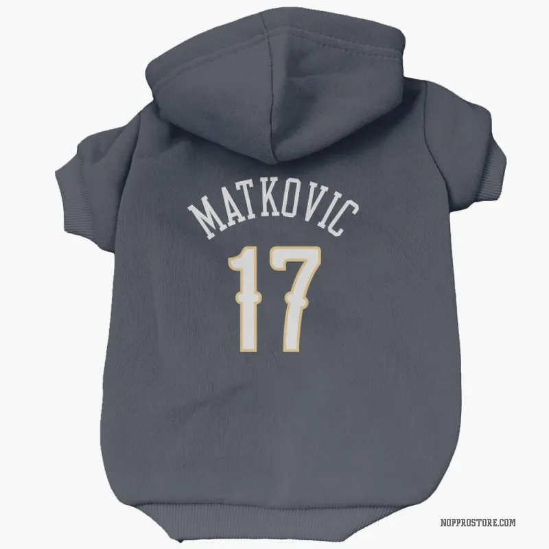 Karlo Matkovic  Navy New Orleans Pelicans  Cat & Dog Pet Hoodie