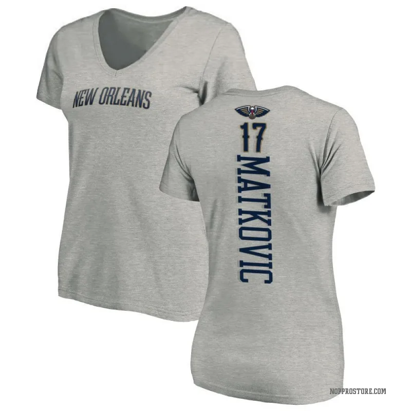 Karlo Matkovic Women's New Orleans Pelicans Ash Backer T-Shirt