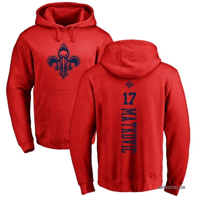 Karlo Matkovic Youth Red New Orleans Pelicans Branded One Color Backer Pullover Hoodie
