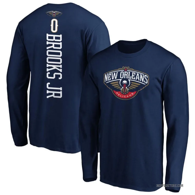 Keion Brooks Jr. Men's Navy New Orleans Pelicans Backer Long Sleeve T-Shirt