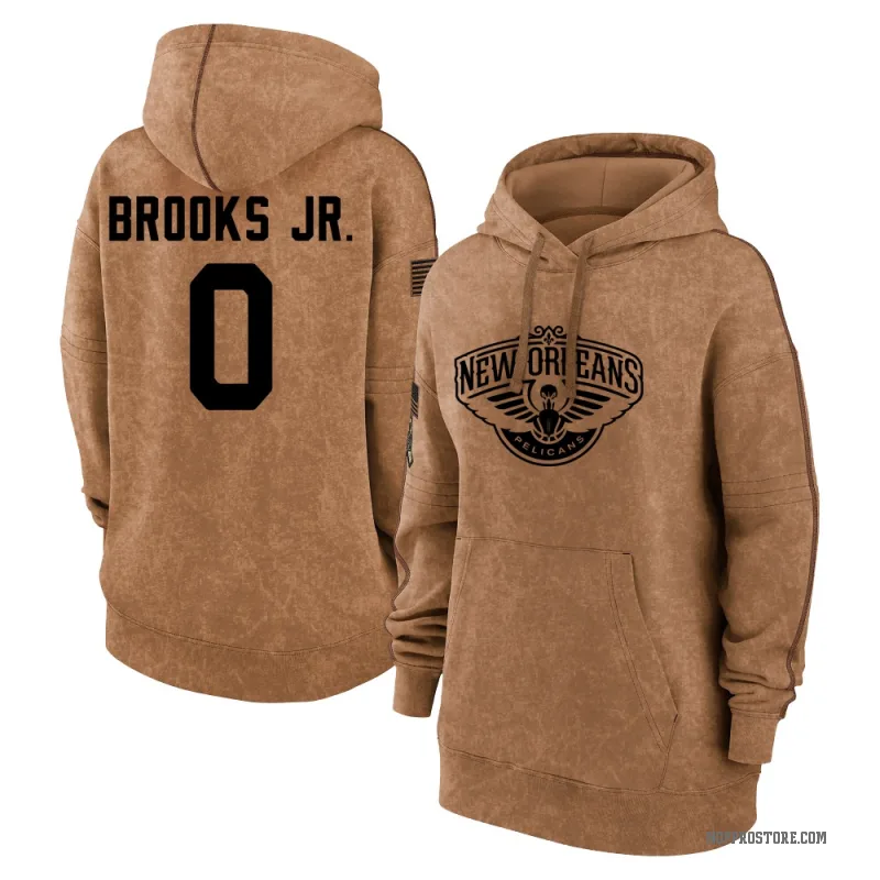 Keion Brooks Jr. Women's Brown New Orleans Pelicans 2023 Salute to Service Pullover Hoodie