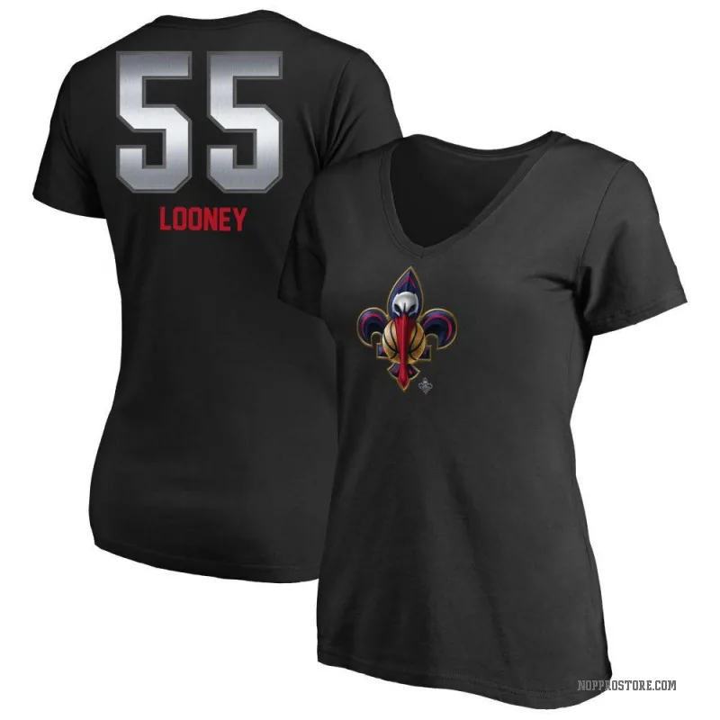 Kevon Looney Women's Black New Orleans Pelicans Midnight Mascot T-Shirt