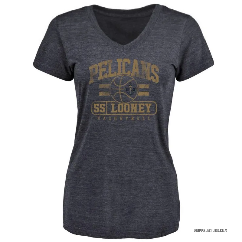 Kevon Looney Women's Navy New Orleans Pelicans Baseline T-Shirt
