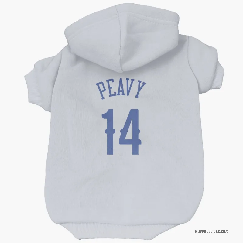 Micah Peavy  Blue New Orleans Pelicans   White  Cat & Dog Pet Hoodie