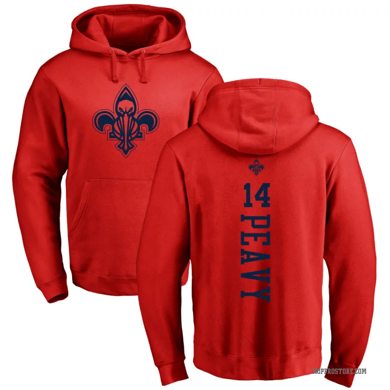 Micah Peavy Men's Red New Orleans Pelicans Branded One Color Backer Pullover Hoodie