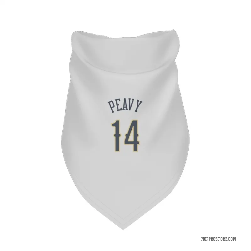 Micah Peavy  White New Orleans Pelicans  Cat & Dog Pet Bandana