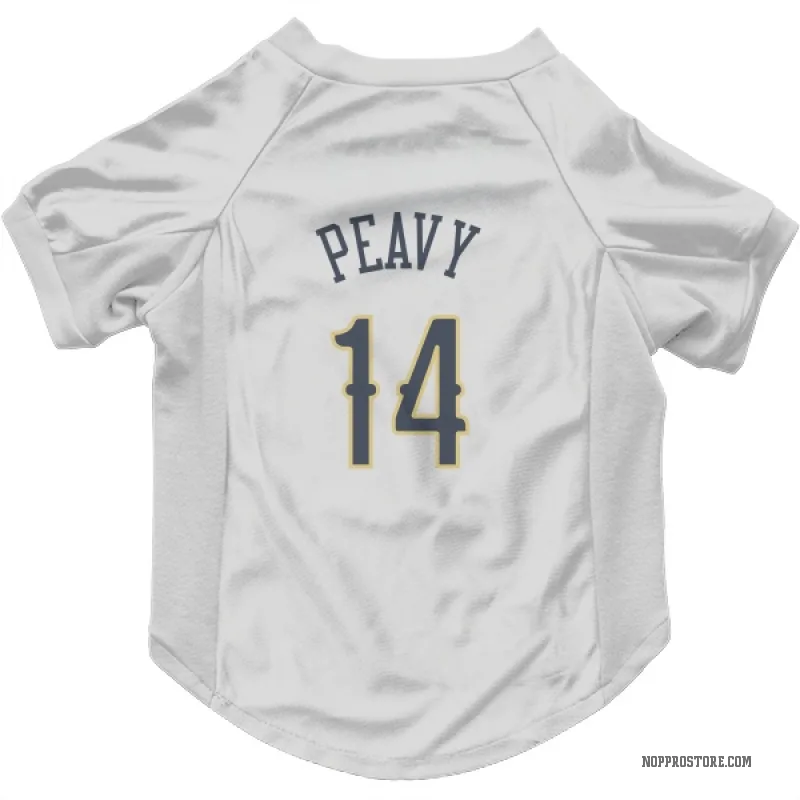 Micah Peavy  White New Orleans Pelicans  Cat & Dog Pet Jersey