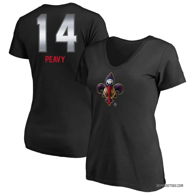 Micah Peavy Women's Black New Orleans Pelicans Midnight Mascot T-Shirt
