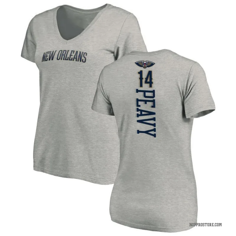 Micah Peavy Women's New Orleans Pelicans Ash Backer T-Shirt
