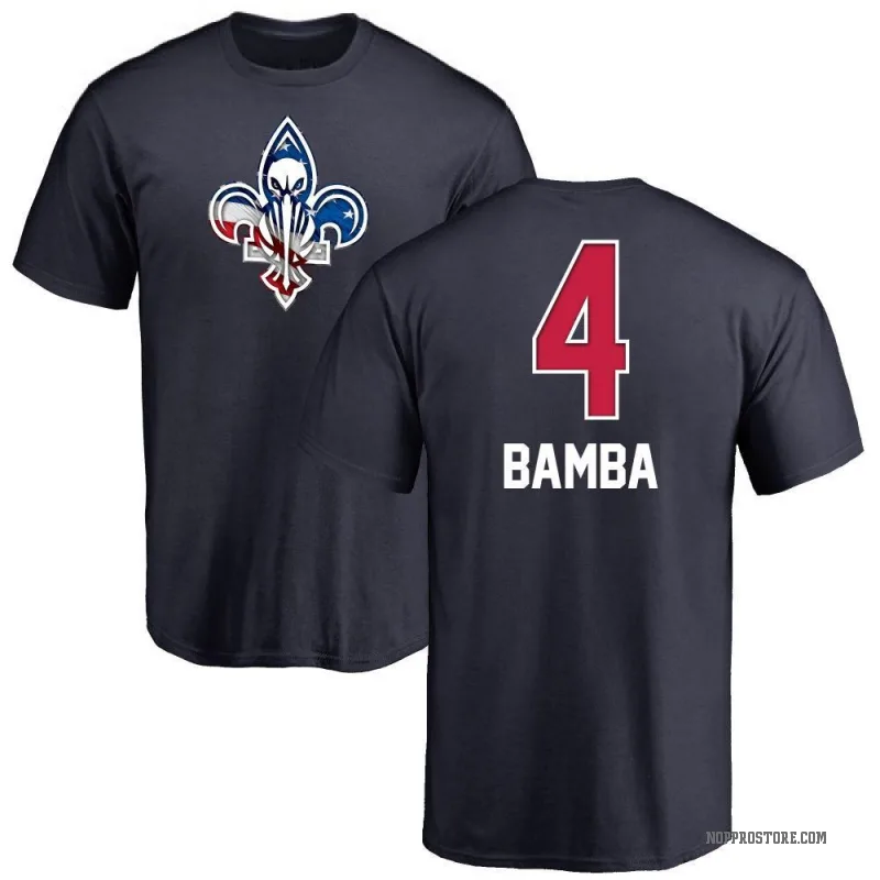 Mo Bamba Men's Navy New Orleans Pelicans Name and Number Banner Wave T-Shirt