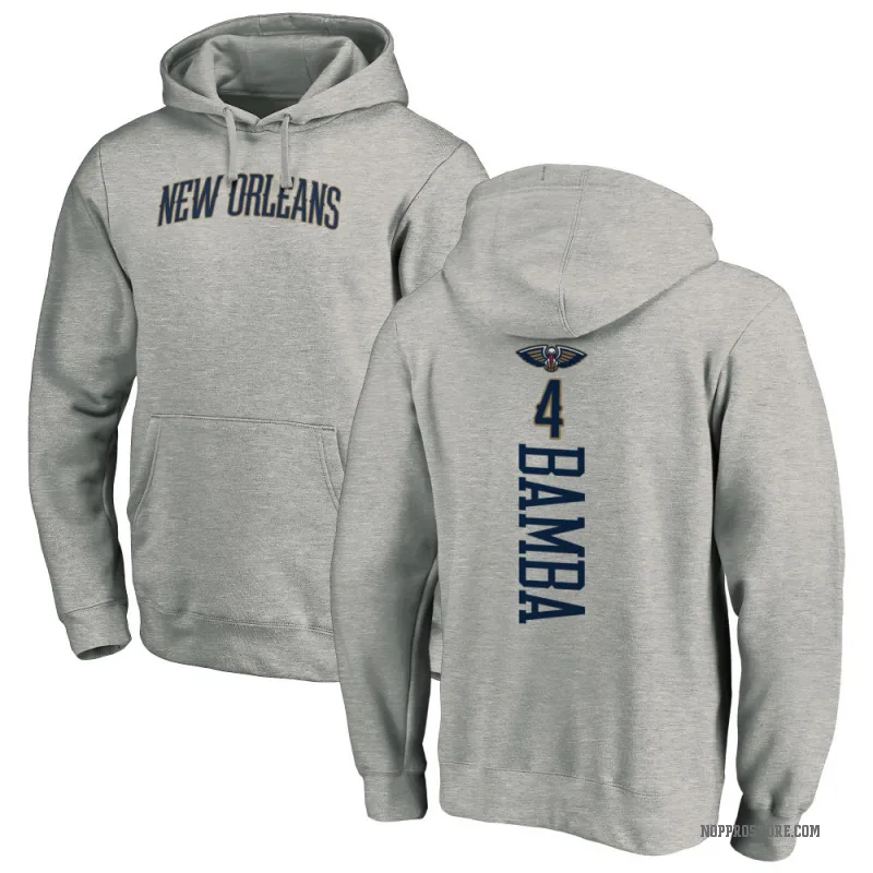 Mo Bamba Men's New Orleans Pelicans Branded Ash Backer Pullover Hoodie