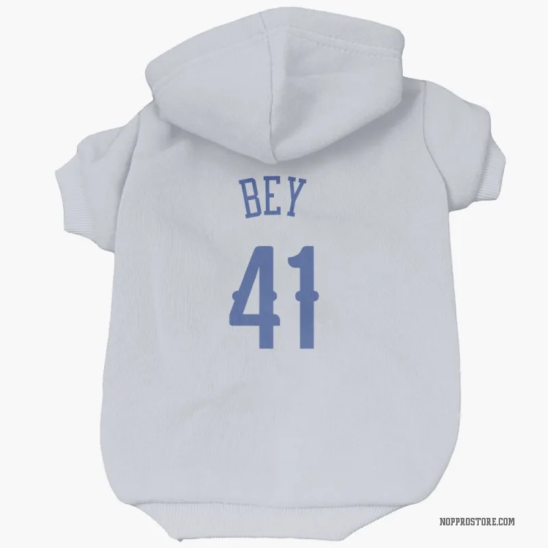 Saddiq Bey  Blue New Orleans Pelicans   White  Cat & Dog Pet Hoodie
