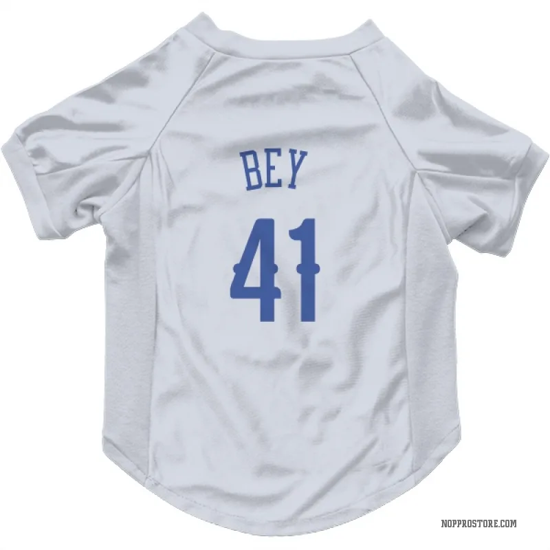 Saddiq Bey  Blue New Orleans Pelicans   White  Cat & Dog Pet Jersey