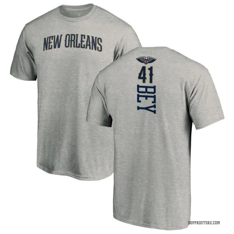 Saddiq Bey Men's New Orleans Pelicans Ash Backer T-Shirt