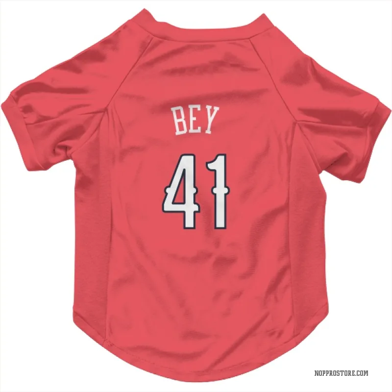 Saddiq Bey  Red New Orleans Pelicans  Cat & Dog Pet Jersey