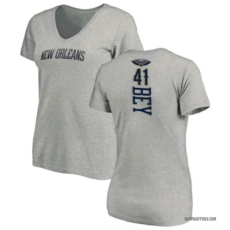 Saddiq Bey Women's New Orleans Pelicans Ash Backer T-Shirt