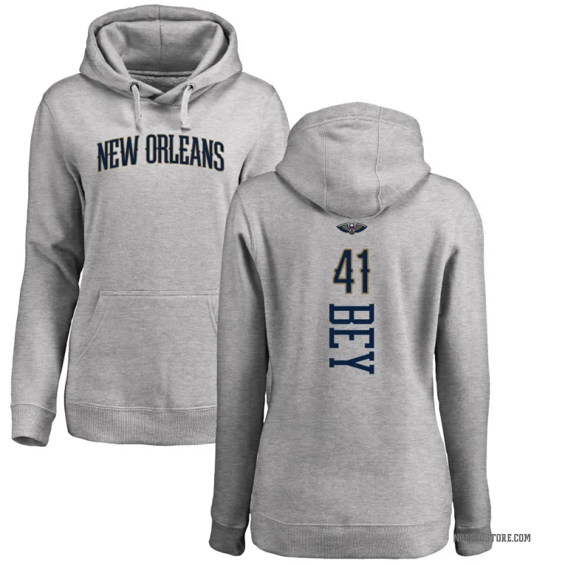 Saddiq Bey Women's New Orleans Pelicans Branded Ash Backer Pullover Hoodie