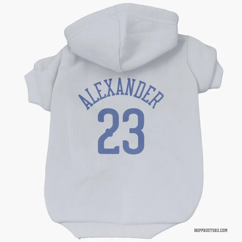 Trey Alexander  Blue New Orleans Pelicans   White  Cat & Dog Pet Hoodie