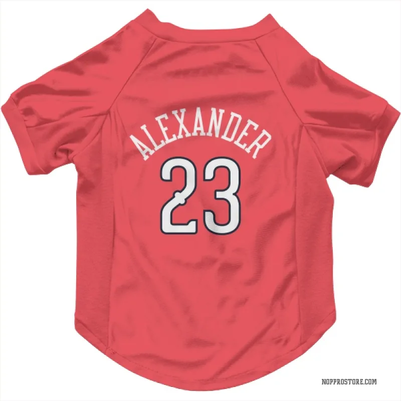 Trey Alexander  Red New Orleans Pelicans  Cat & Dog Pet Jersey