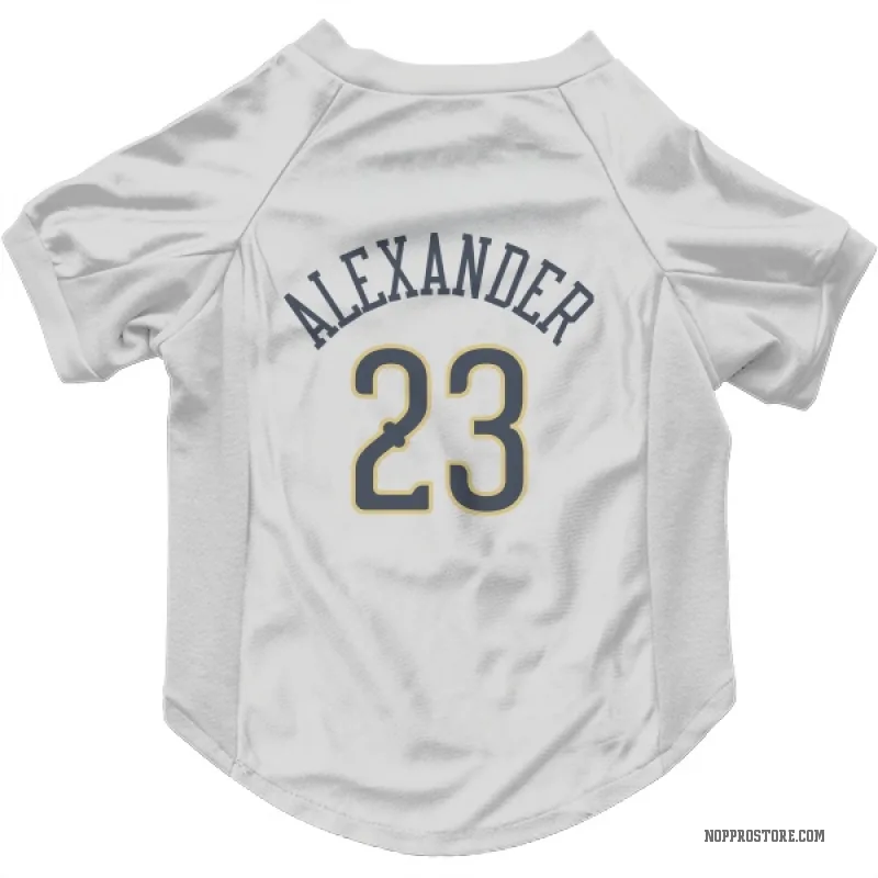 Trey Alexander  White New Orleans Pelicans  Cat & Dog Pet Jersey