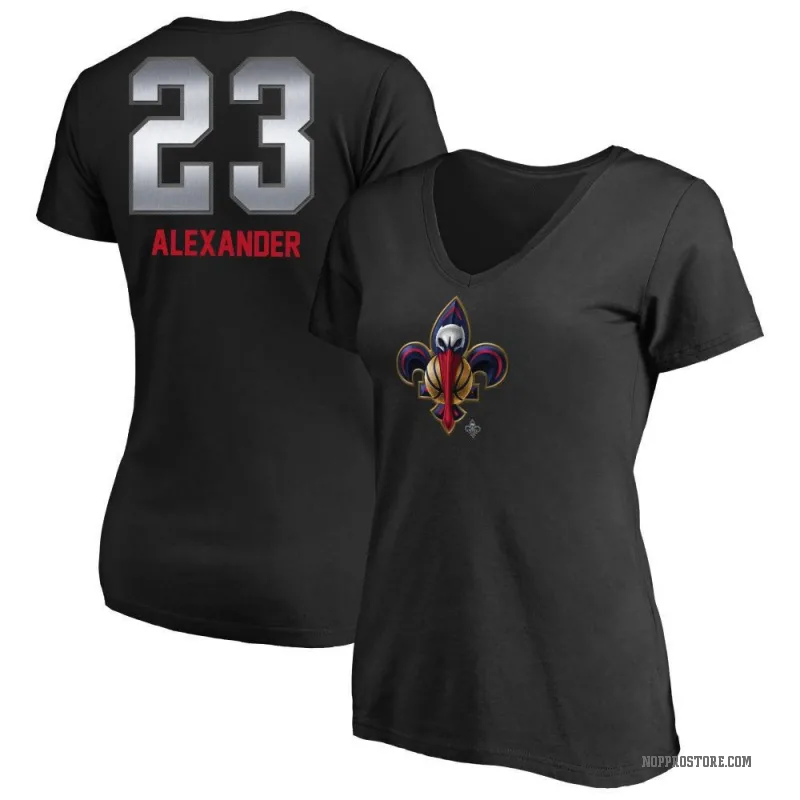 Trey Alexander Women's Black New Orleans Pelicans Midnight Mascot T-Shirt
