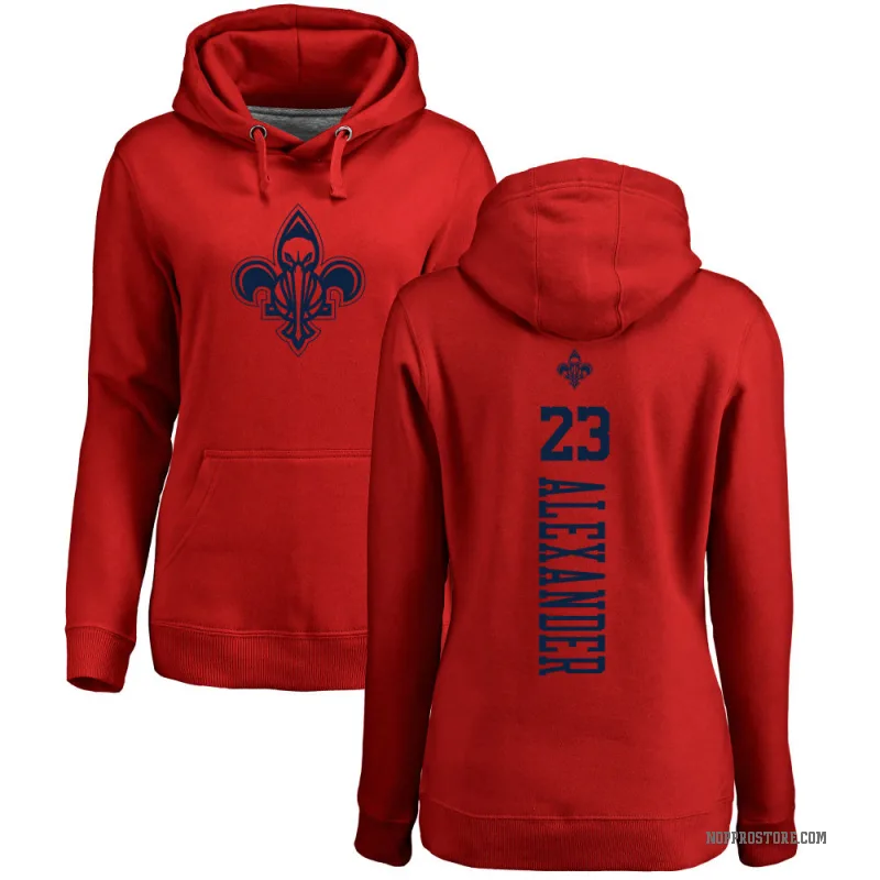 Trey Alexander Women's Red New Orleans Pelicans Branded One Color Backer Pullover Hoodie