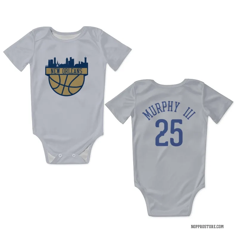 Trey Murphy III  Blue New Orleans Pelicans   White  Newborn & Infant Bodysuit