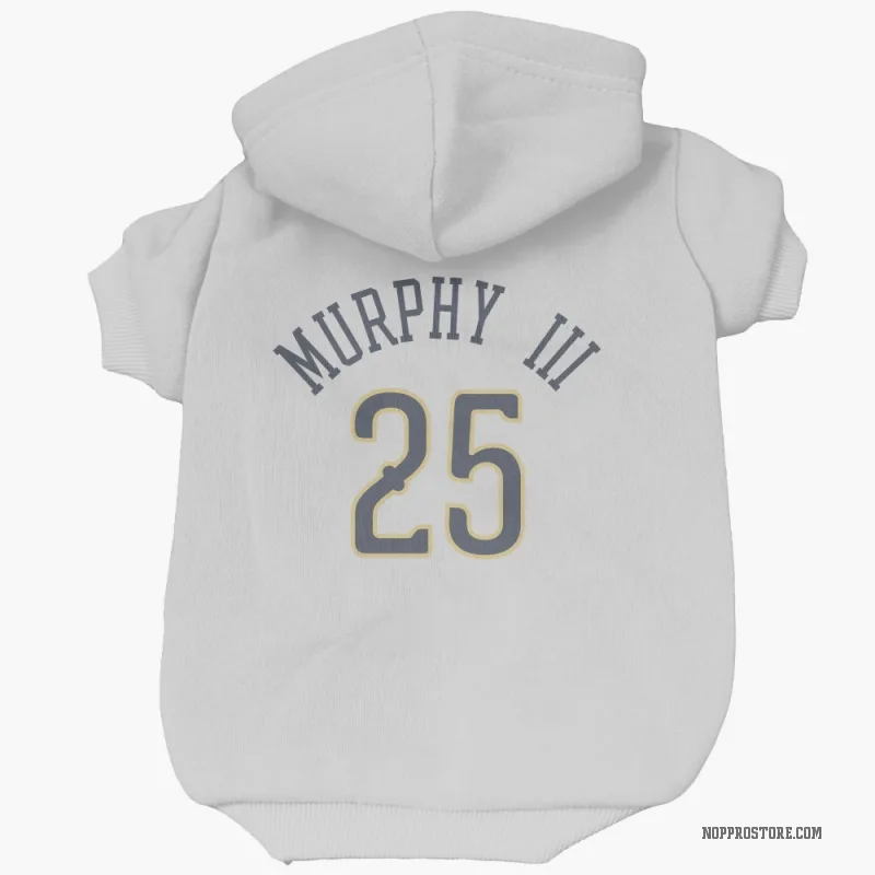 Trey Murphy III  White New Orleans Pelicans  Cat & Dog Pet Hoodie
