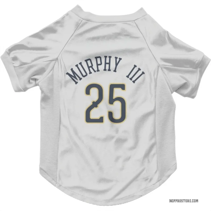 Trey Murphy III  White New Orleans Pelicans  Cat & Dog Pet Jersey