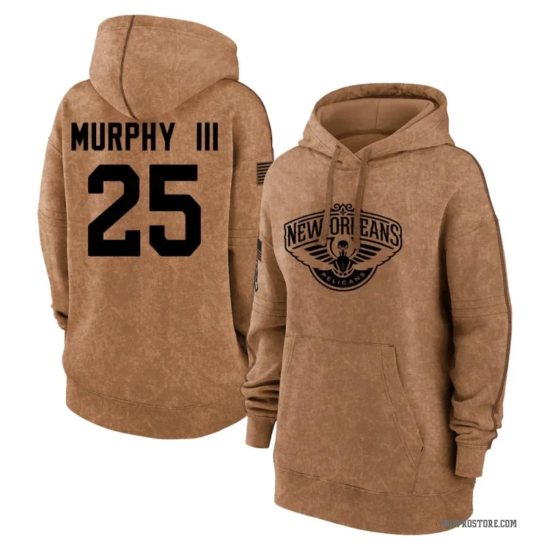 Trey Murphy III Women's Brown New Orleans Pelicans 2023 Salute to Service Pullover Hoodie