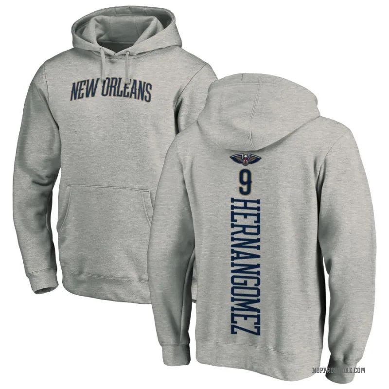 Willy Hernangomez Men's New Orleans Pelicans Branded Ash Backer Pullover Hoodie