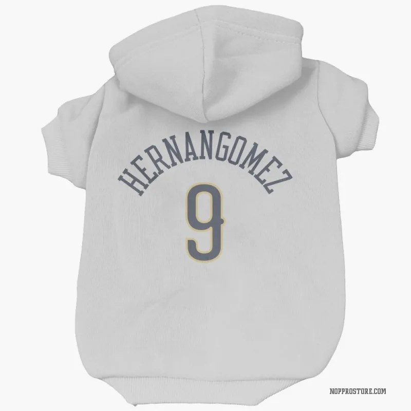 Willy Hernangomez  White New Orleans Pelicans  Cat & Dog Pet Hoodie