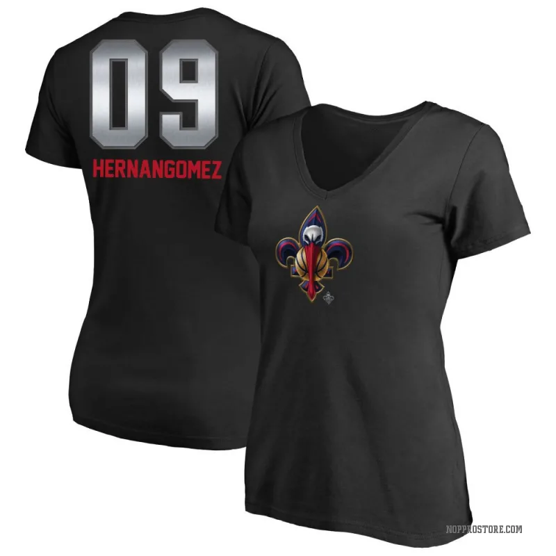 Willy Hernangomez Women's Black New Orleans Pelicans Midnight Mascot T-Shirt