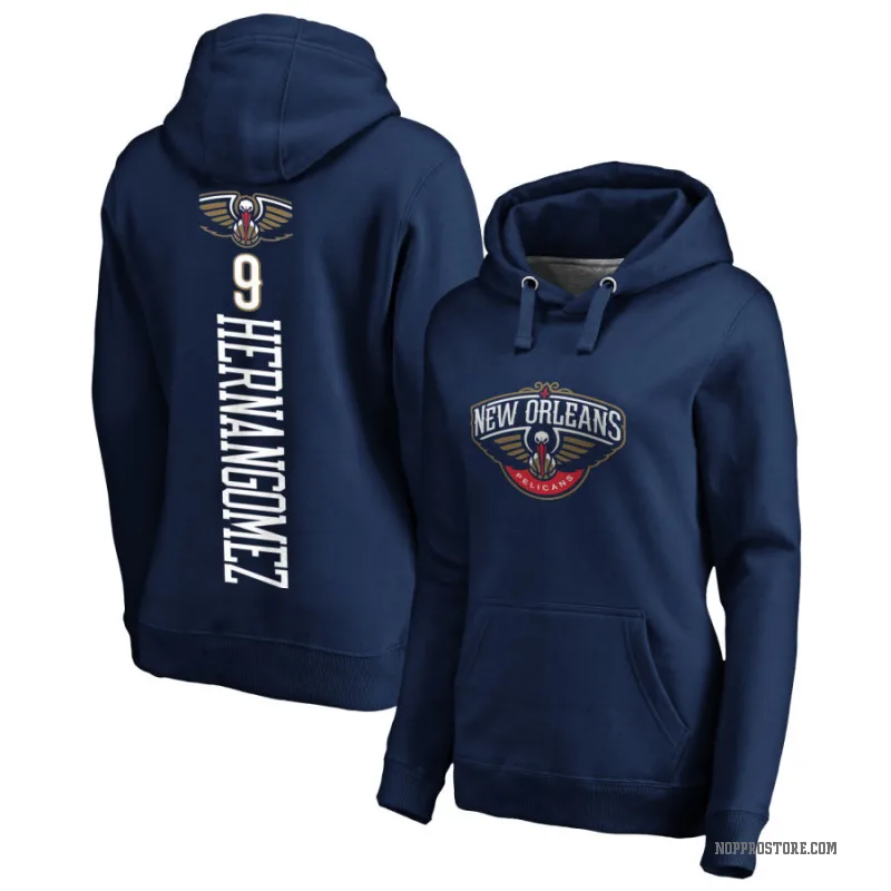 Willy Hernangomez Women's Navy New Orleans Pelicans Branded Backer Pullover Hoodie