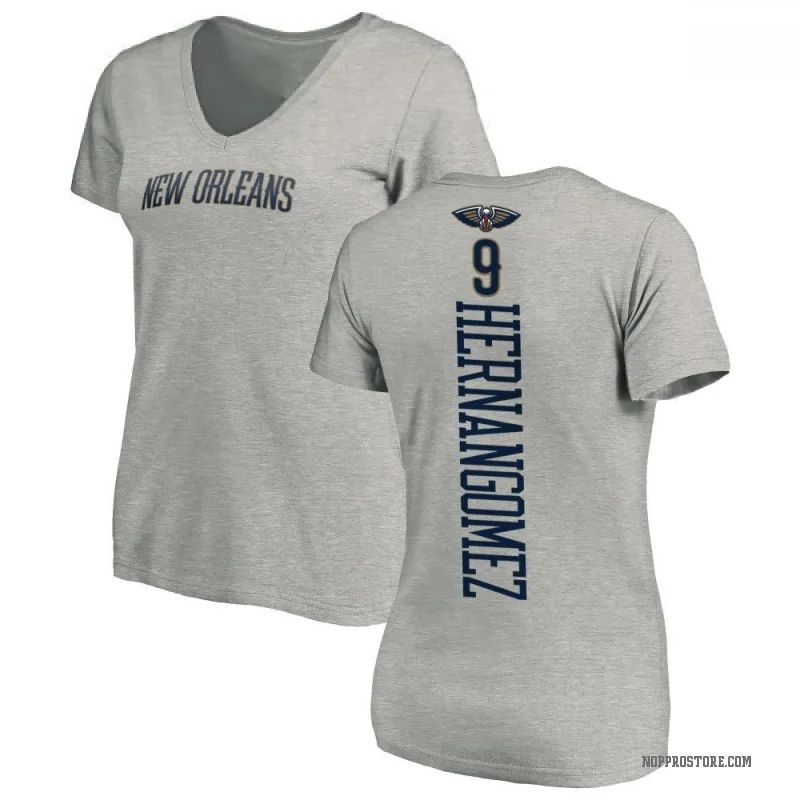 Willy Hernangomez Women's New Orleans Pelicans Ash Backer T-Shirt