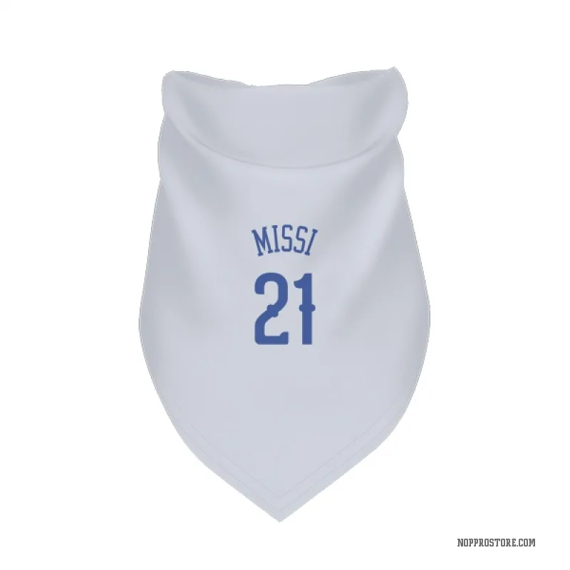 Yves Missi  Blue New Orleans Pelicans   White  Cat & Dog Pet Bandana