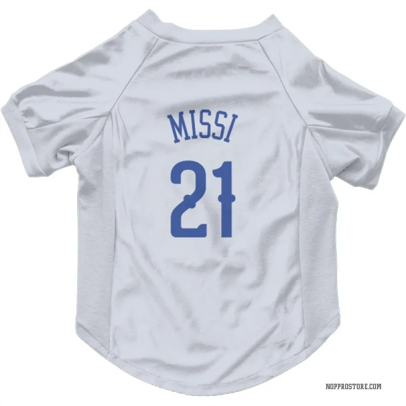 Yves Missi  Blue New Orleans Pelicans   White  Cat & Dog Pet Jersey
