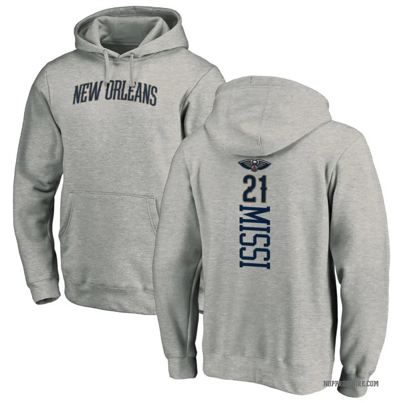 Yves Missi Men's New Orleans Pelicans Branded Ash Backer Pullover Hoodie