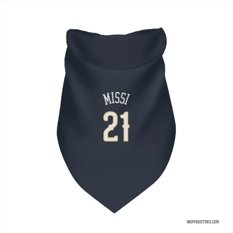 Yves Missi  Navy New Orleans Pelicans  Cat & Dog Pet Bandana