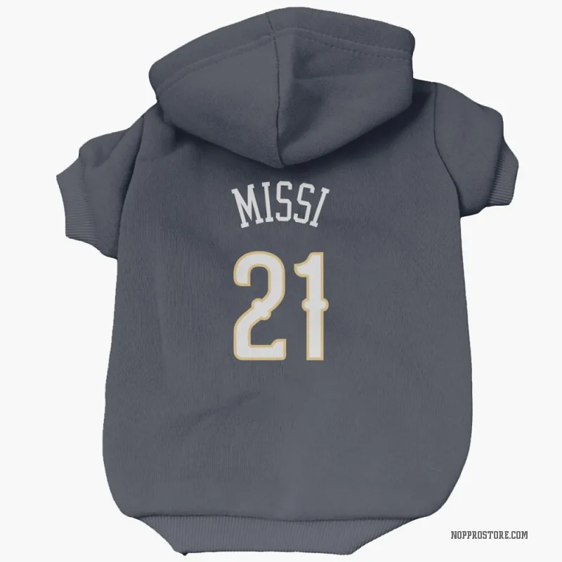 Yves Missi  Navy New Orleans Pelicans  Cat & Dog Pet Hoodie