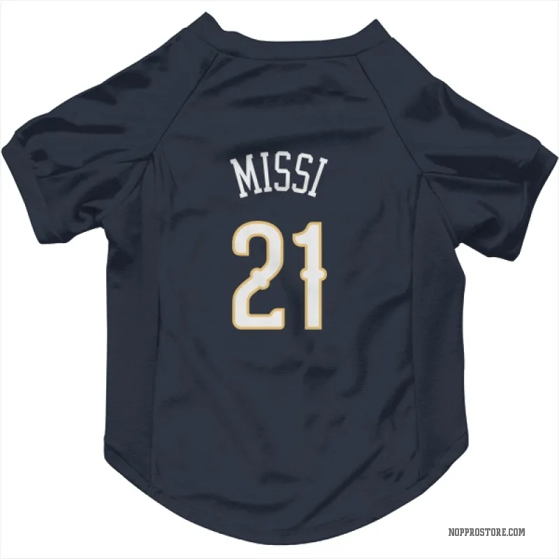 Yves Missi  Navy New Orleans Pelicans  Cat & Dog Pet Jersey
