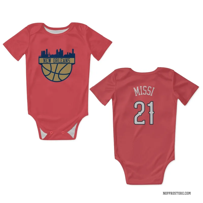 Yves Missi  Red New Orleans Pelicans  Newborn & Infant Bodysuit